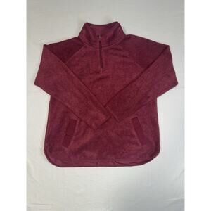 Tek Gear Ultra Soft Fleece 1/4-Zip Pullover - Maroon - Men’s Size L